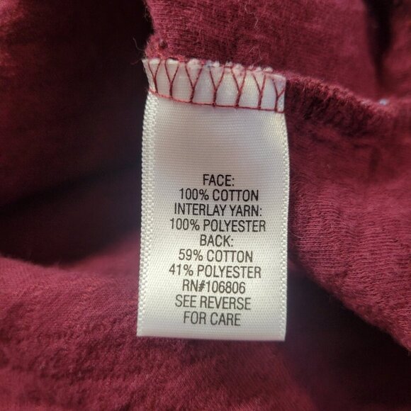 Croft & Barrow 2X Maroon Burgundy Longsleeve Cowl Neck Pullover Sweatshirt - Picture 9 of 10